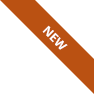 New diagonal orange ribbon on white background