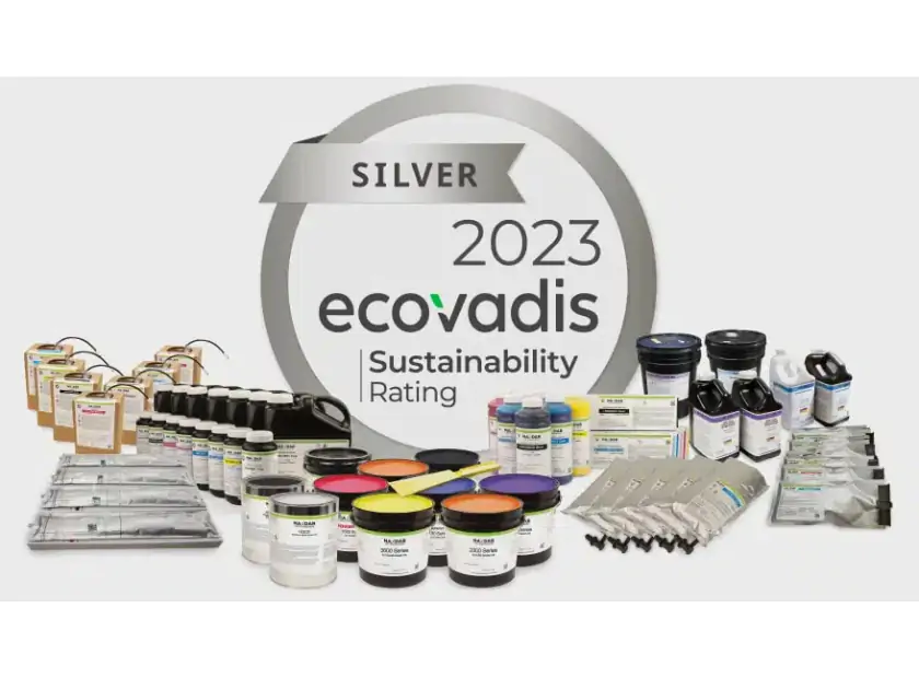 Nazdar Ink Technologies awarded the Silver EcoVadis Medal for sustainability.