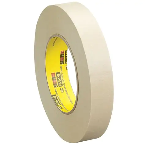 Photo of a roll of 231 beige coloured masking tape