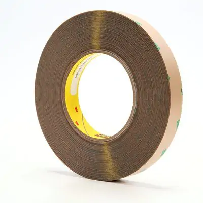 Brown roll of 3M 4932 Double Coated Acrylic Foam Tape with yellow core.