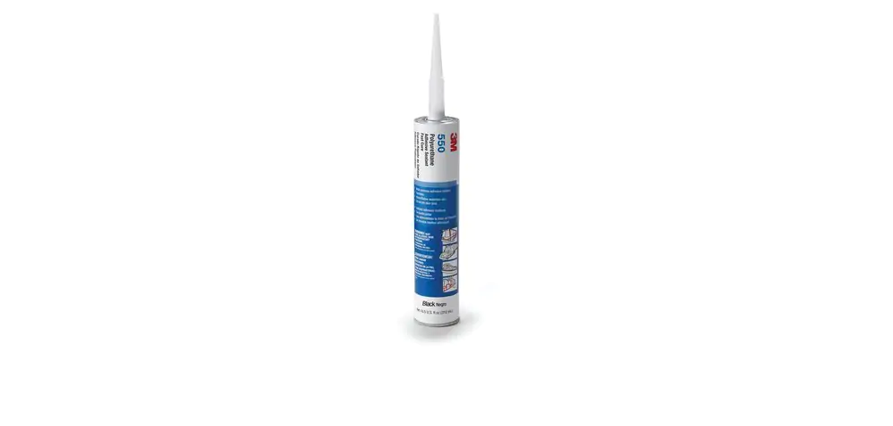 White tube of 3M 550 Polyurethane Adhesive Sealant with blue label.