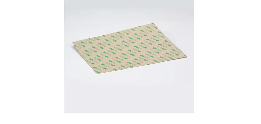 Rectangular sheet of 7953MP Adhesive with green 3M logo pattern.