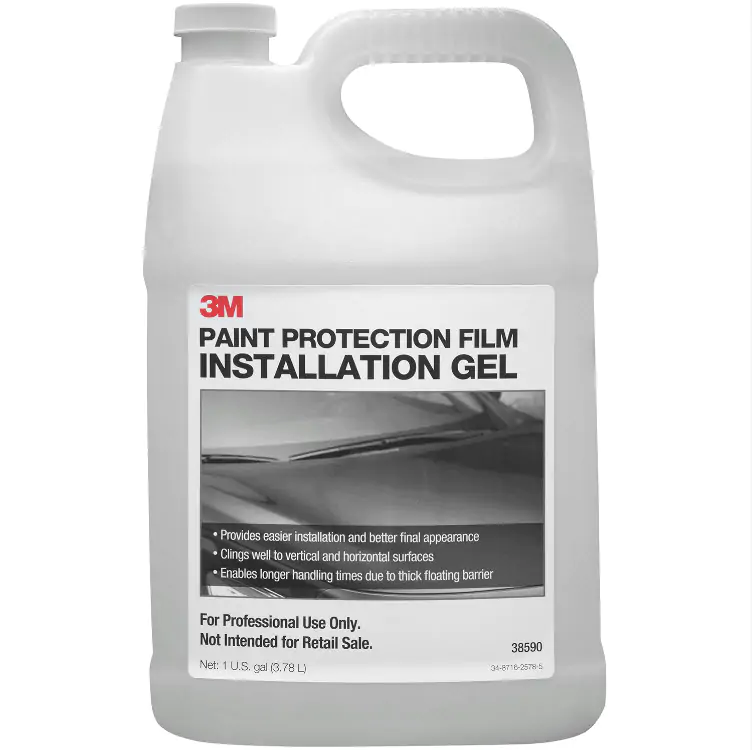 White jug of 3M Paint Protection Film Installation Gel.