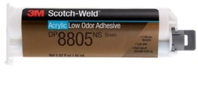 Brown and black tube of 3M Scotch-Weld Low-odour Bonding Adhesive.