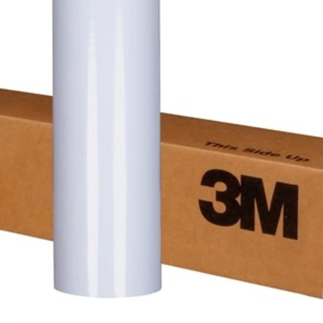 3M box behind a white cylinder