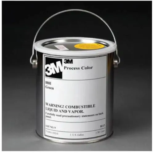 Silver can of 3M 880I Process Color with white label on grey backdrop.