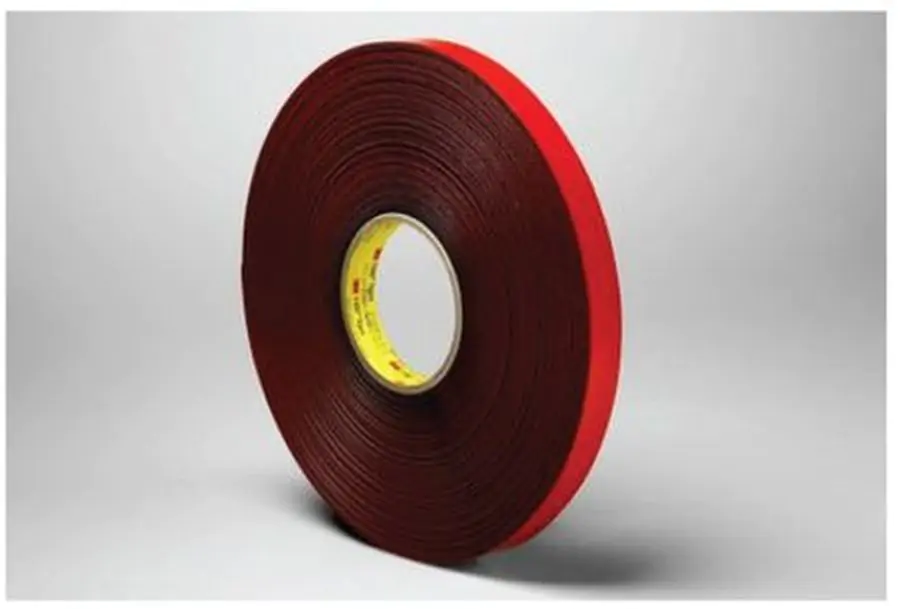 Red roll of 3M VHB 4611 acrylic foam tape.