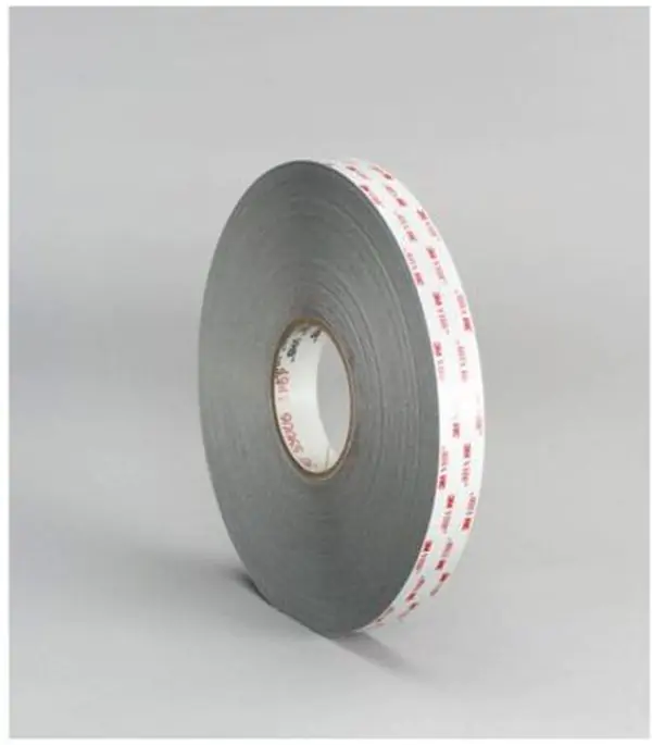 Grey roll of 3M VHB 4941 Acrylic Foam Tape with red lettering pattern.