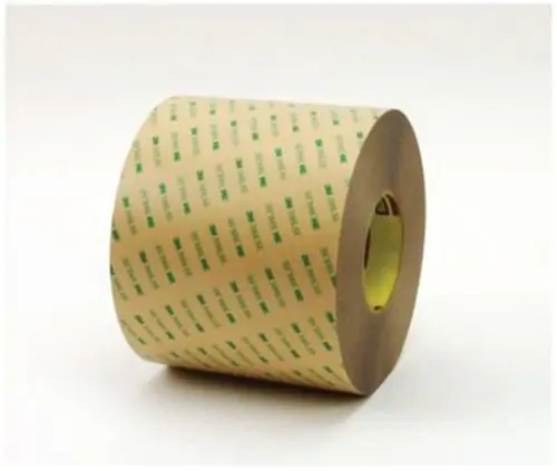 Brown roll of 3M 8132LE Double Linered adhesive with green 3M logo pattern.