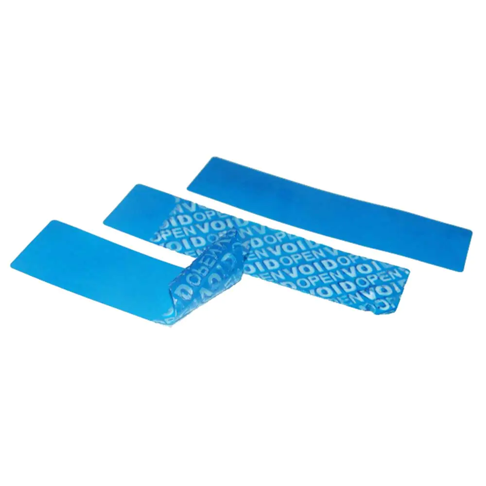 Blue void security tape