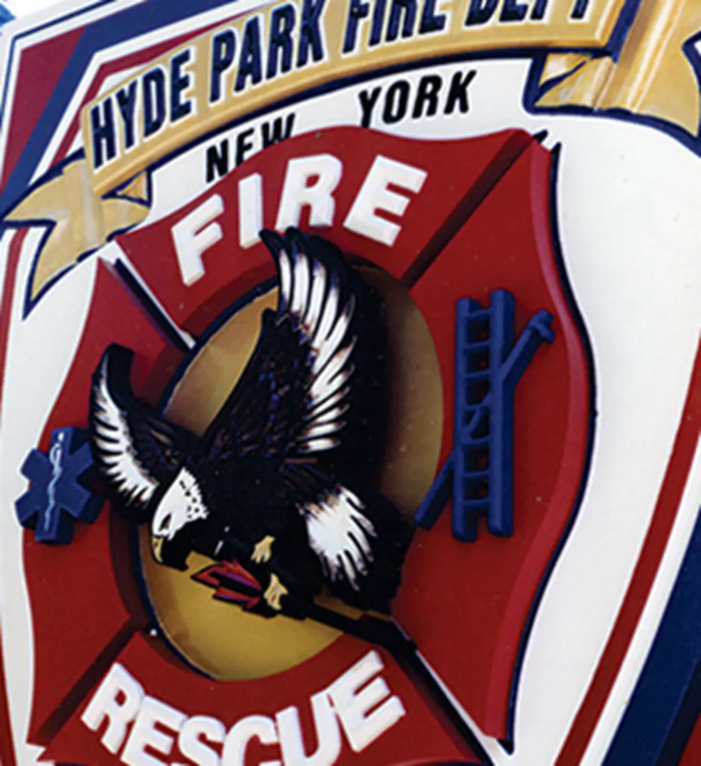 New York fire department painted sign 