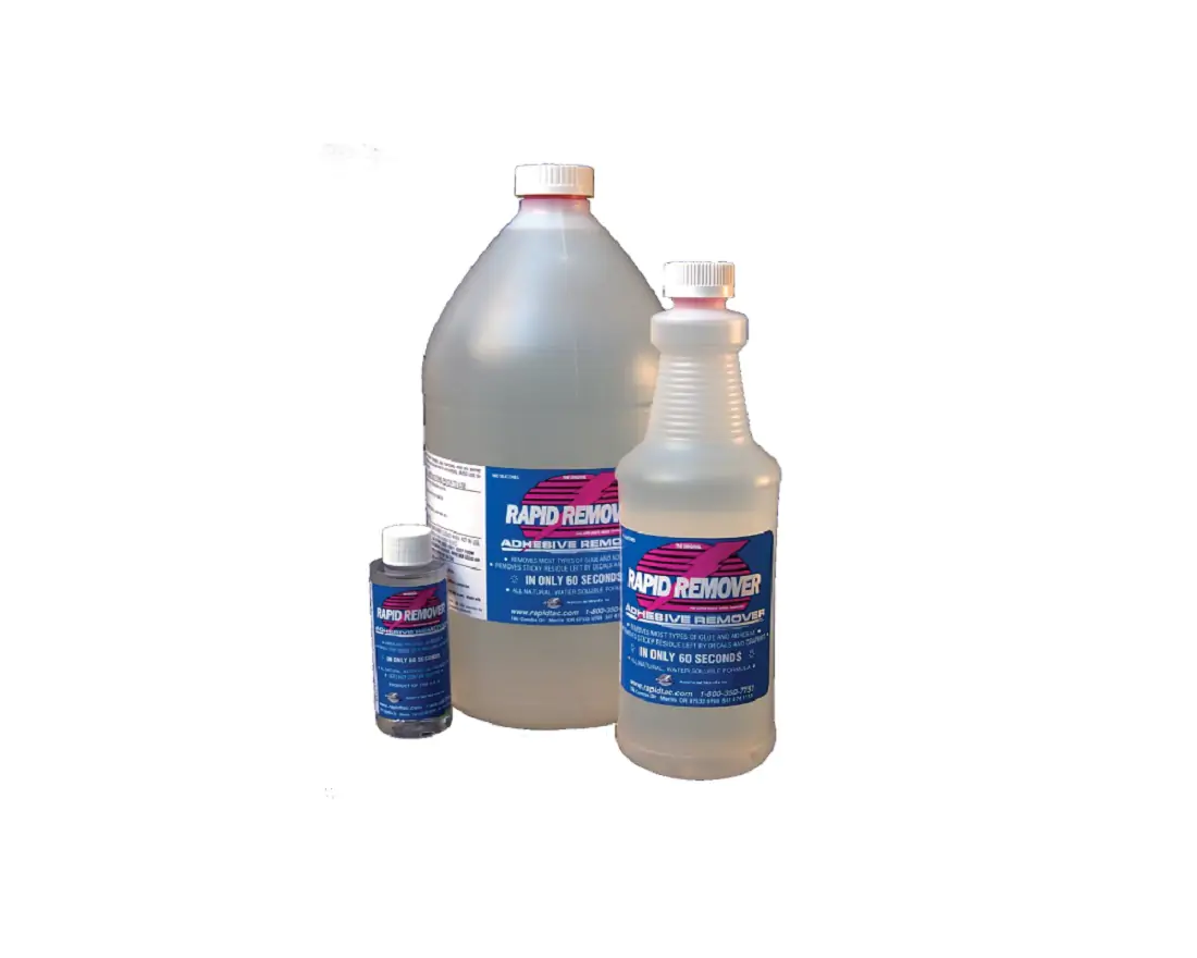 Rapid remover bottles in three sizes