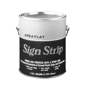Silver and black can of Spraylat Sign Strip sprayable mask