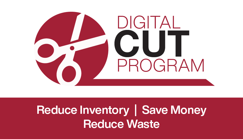 Image for Digital Cut Program, displays "reduce invenotry, save money, reduce waste"